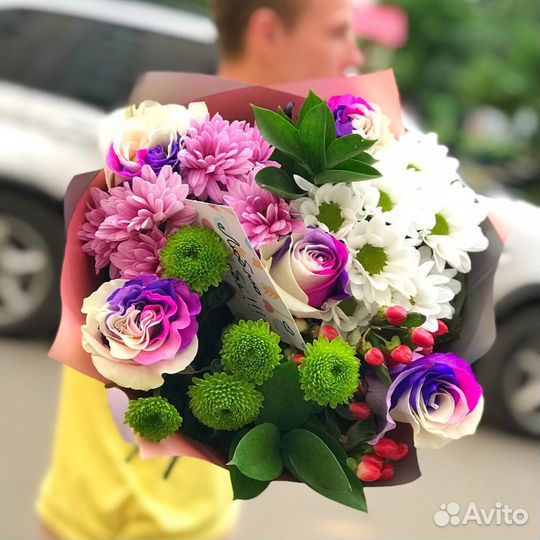 Букет хит с розами 