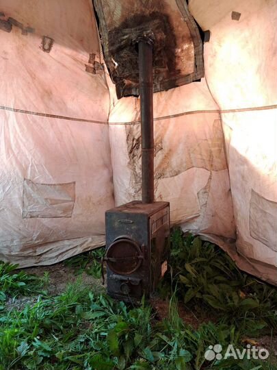 Палатка баня с печкой