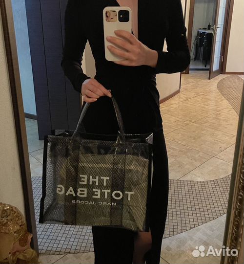 Сумка шоппер tote bag пляжная пластиковая