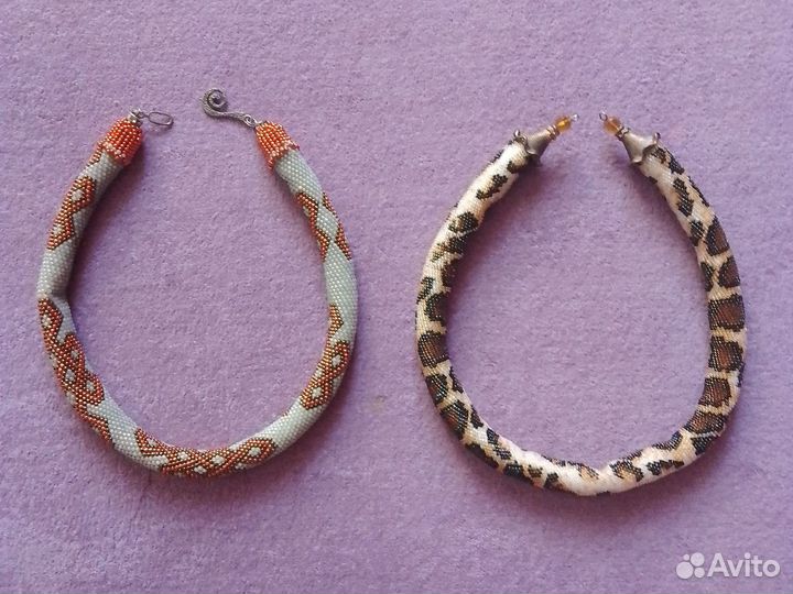 Колье жгут из бисера