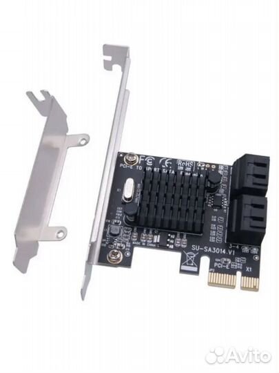 Адаптер PCI-E на 4 выхода SATA 3.0 6 Гбит/с