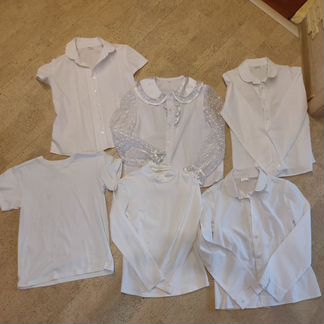 Блузы школьные белые 6шт