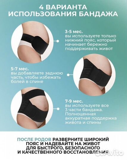 Бандаж для беременных 4 в 1