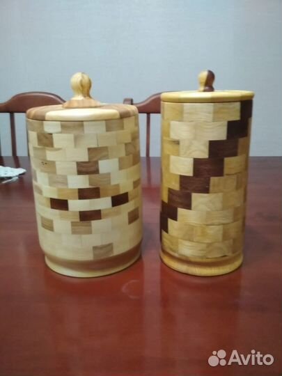 Деревянные банки для продуктов ручной работы