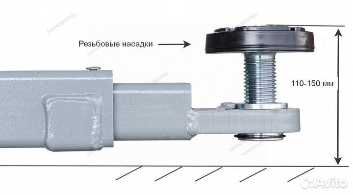 Подъемник двухстоечный 4 т Nordberg N4121H-4T