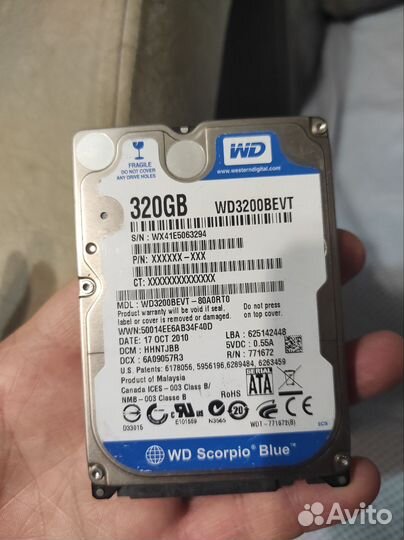 Жесткий диск 320gb WD Scorpio Blue