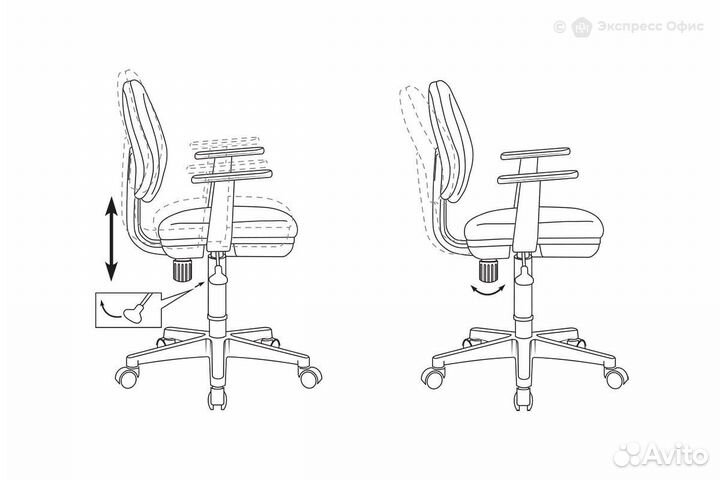 Кресло компьютерное детское Бюрократ CH-W356axsn/1