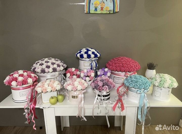 Букет мыльных роз на 1 сентября подарок Учителю