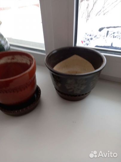 Горшки для цветов 3 шт