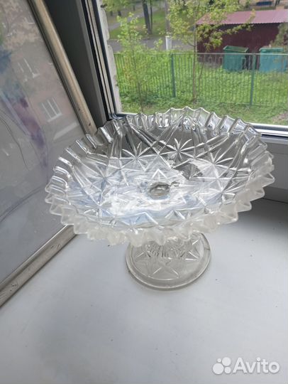 Ваза для фруктов на ножке СССР