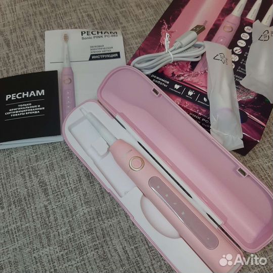Электрическая зубная щетка pecham Sonic розовая