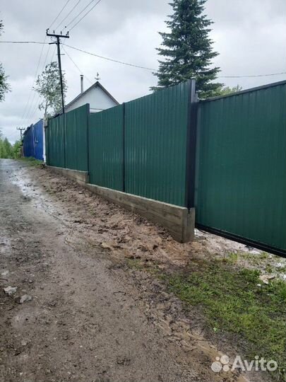 Забор варот откатные