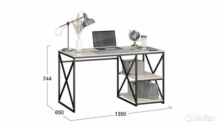 Компьютерный стол Лофт Тип 1