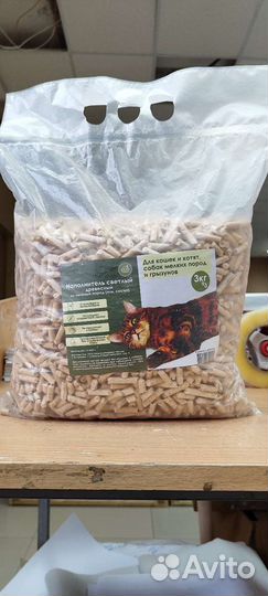 Наполнитель для кошачьего туалета древесный