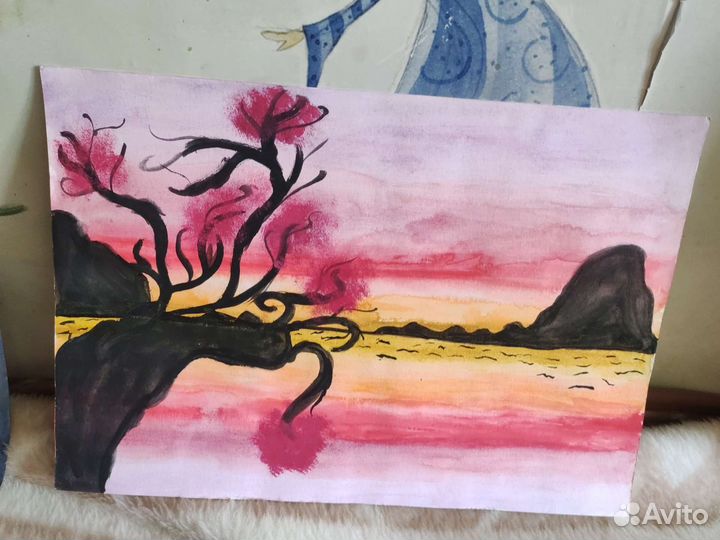 Рисунки гуаш масло