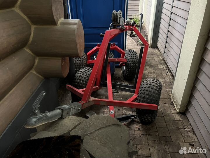 Прицеп на квадроцикл для перевозки длинных бревен