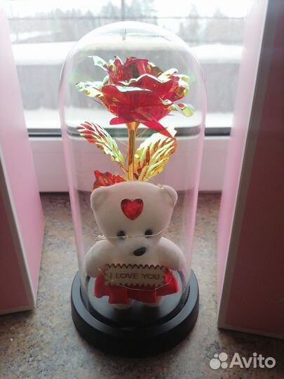 Розочки с Мишка и Фигурками в Колбе Подарок