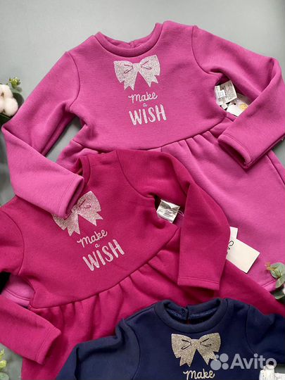 Теплые платья на девочку Италия 74 92 98