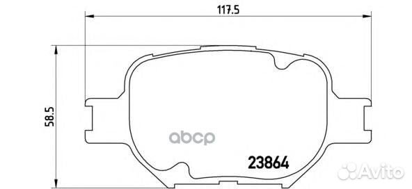 Колодки тормозные дисковые зад P 83 054 P83