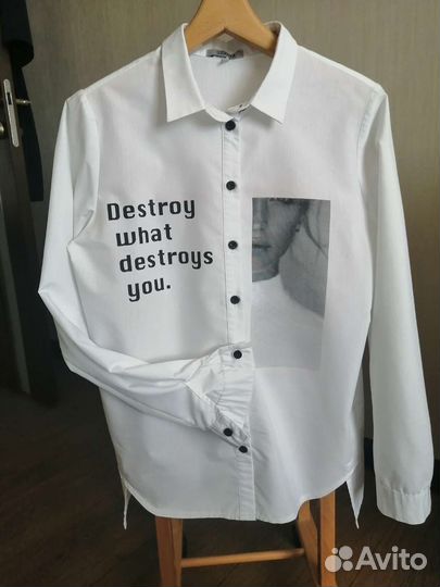 Рубашка белая для девочки р.164