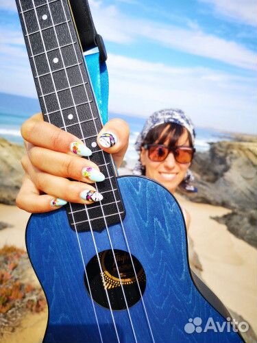 Flight TUS 35 DB Укулеле Travel, сопрано,синяя, пл