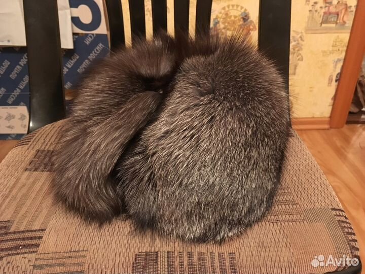 Шапка женская из песца. Новая
