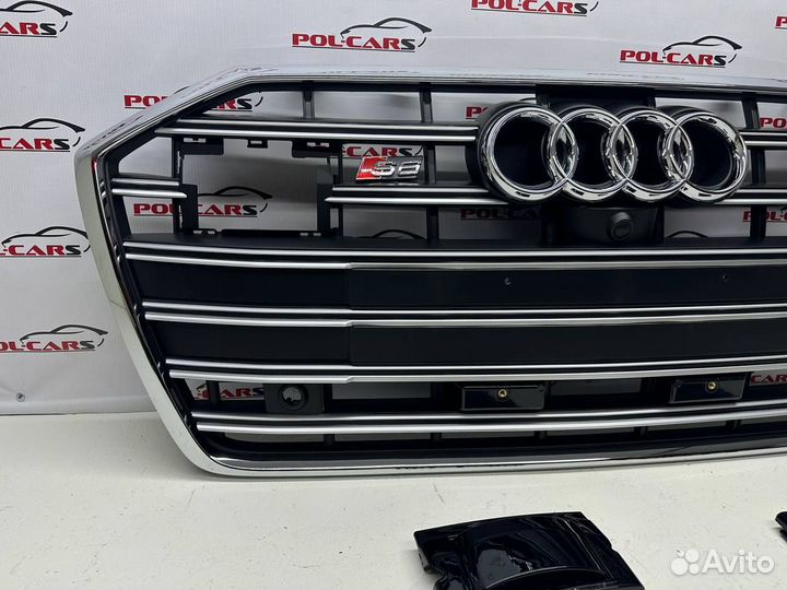 Audi a6 c8 s6 решетка радиатора под радары хром