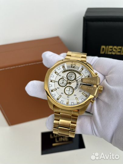 Diesel часы мужские золото