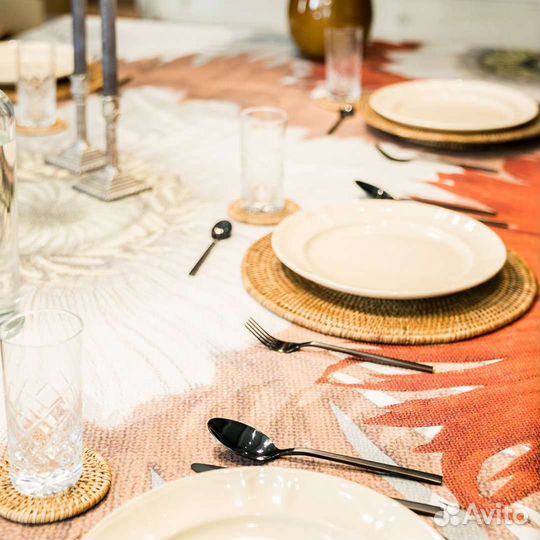 Итальянская скатерть из льна 180х270 см