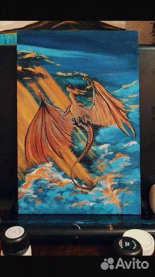 Картина акрилом на холсте