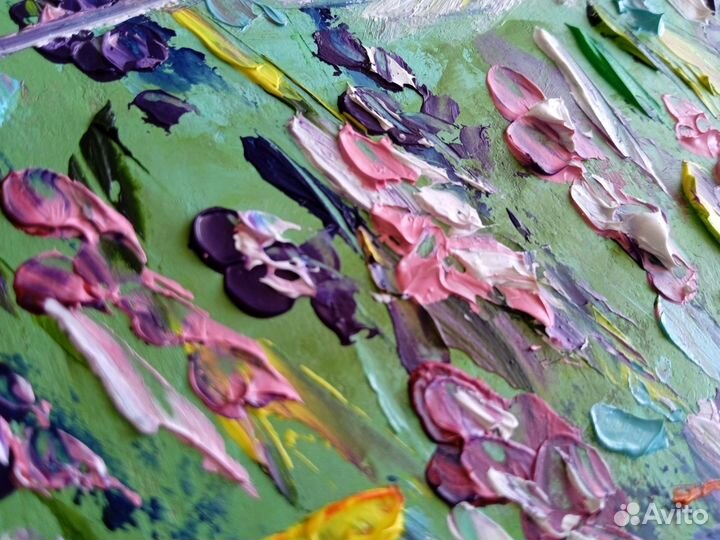 Картина маслом Яркий кот в детскую