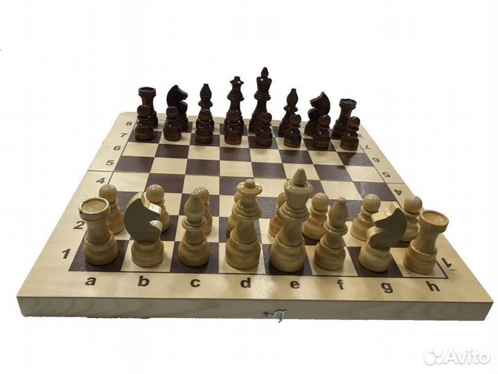 Шахматы деревянные большие с доской 47 см