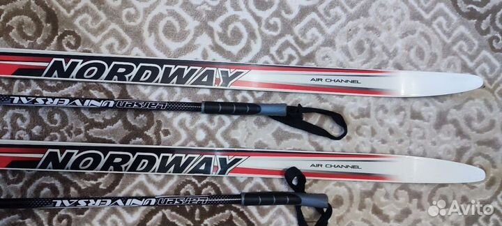 Лыжи беговые Nordway XC Active 185см палки 110см