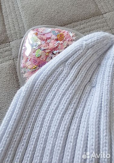 Шапка для девочки с ушками 48-50