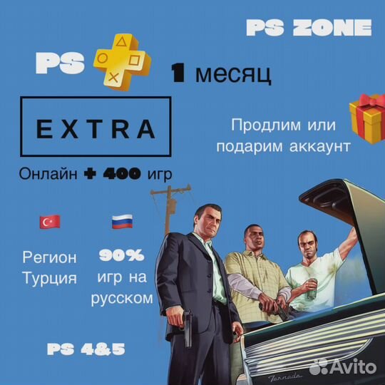 Подписка PS Plus Deluxe на 1, 3, 12 мес. PS4/PS5