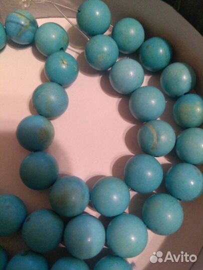 Бусины натуральной бирюзы