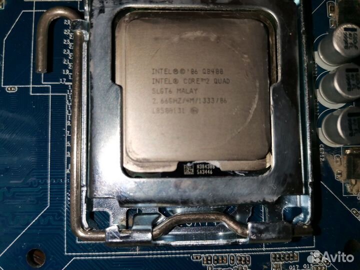 Материнская плата socket 775 + Core 2 quad + 4Gb R