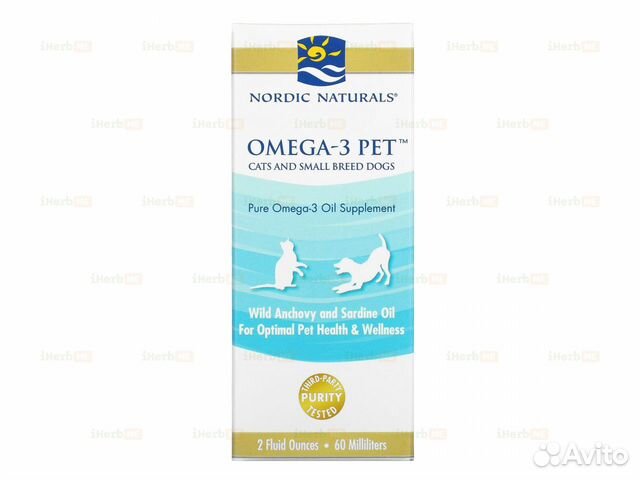 Омега-3 для питомцев, для кошек и небольших собак