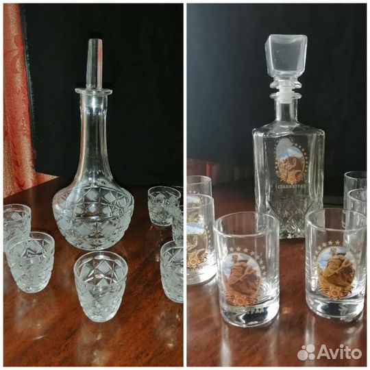 Графин с рюмками, стаканы СССР