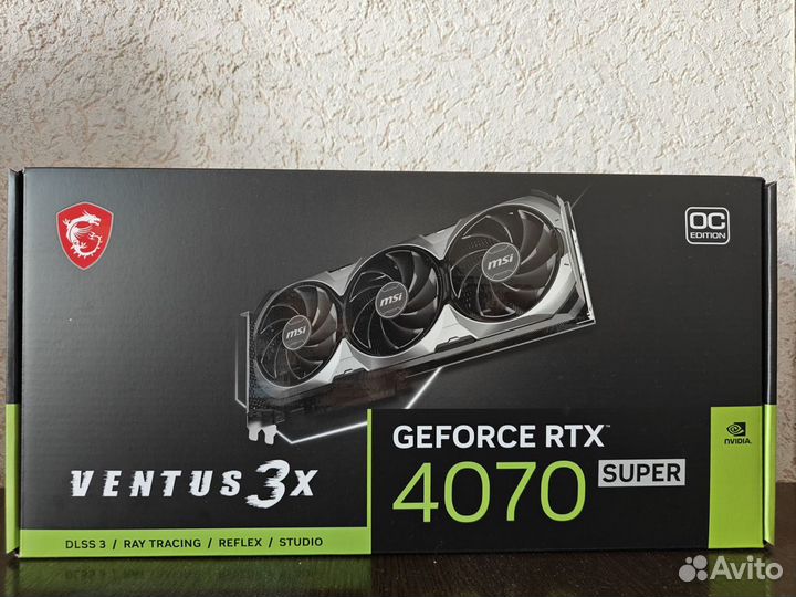 Видеокарта MSI GeForce RTX 4070 super ventus 3X OC