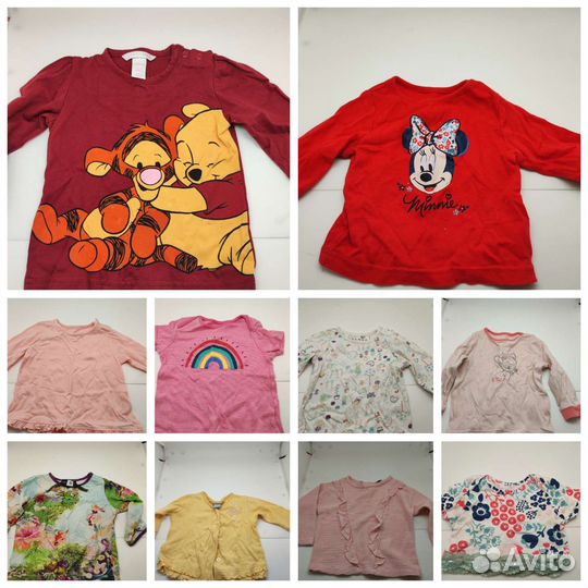 Вещи пакетом для девочки от 0-12 месяцев много