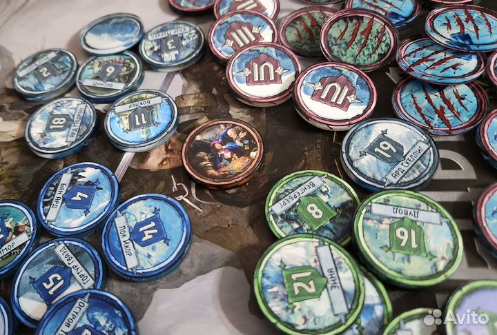 40 акриловых жетонов для игры Ведьмак:Старый мир
