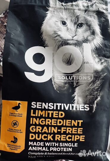 Корм для кошек go sensitivities