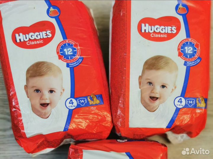 Подгузники huggies classic 4