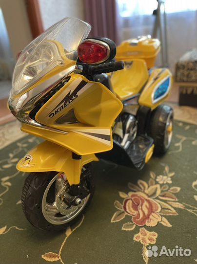 Детский электро мотоцикл трехколесный