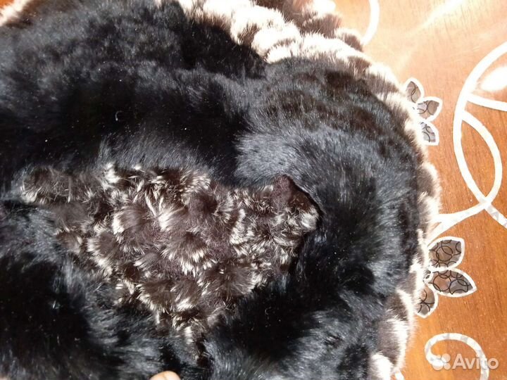 Берет из натурального меха кролика