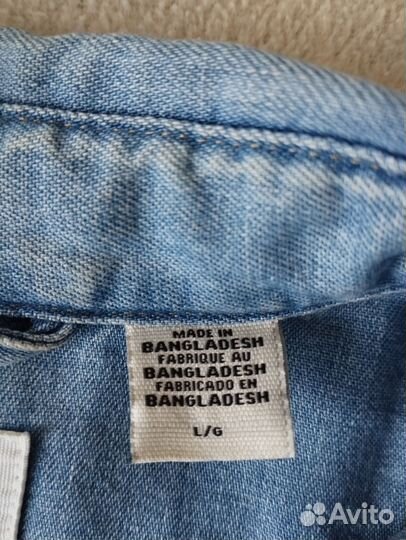 Джинсовая рубашка levis мужская