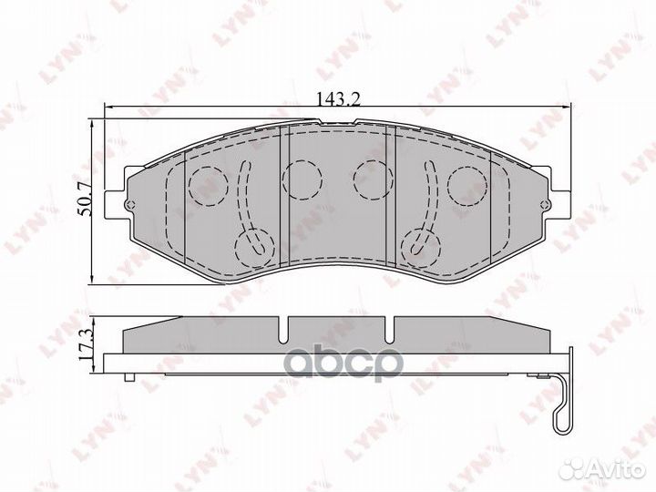 Колодки тормозные дисковые перед BD1805 LYN