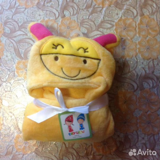 Детское одеяло для новорожденных с капюшоном