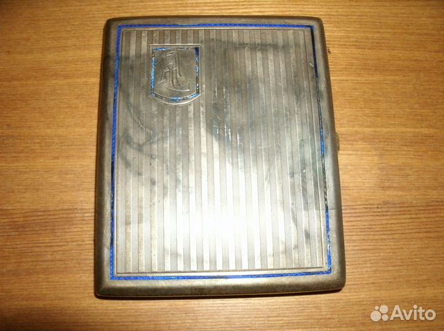 Портсигар старинный серебряный